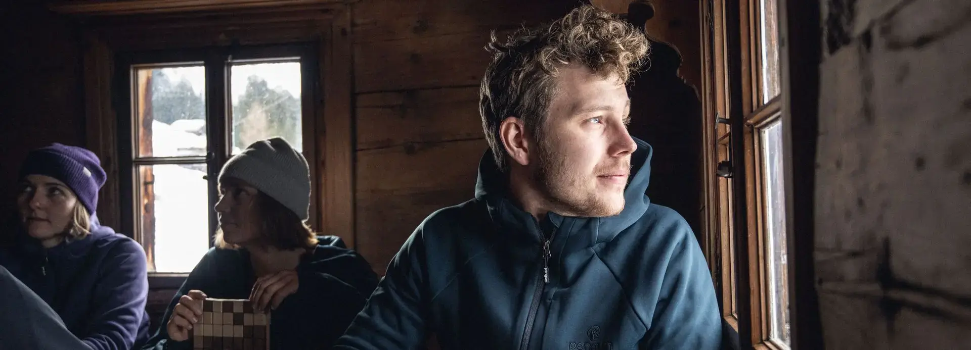 Penguin Hoodie Beanie Hütte Winter